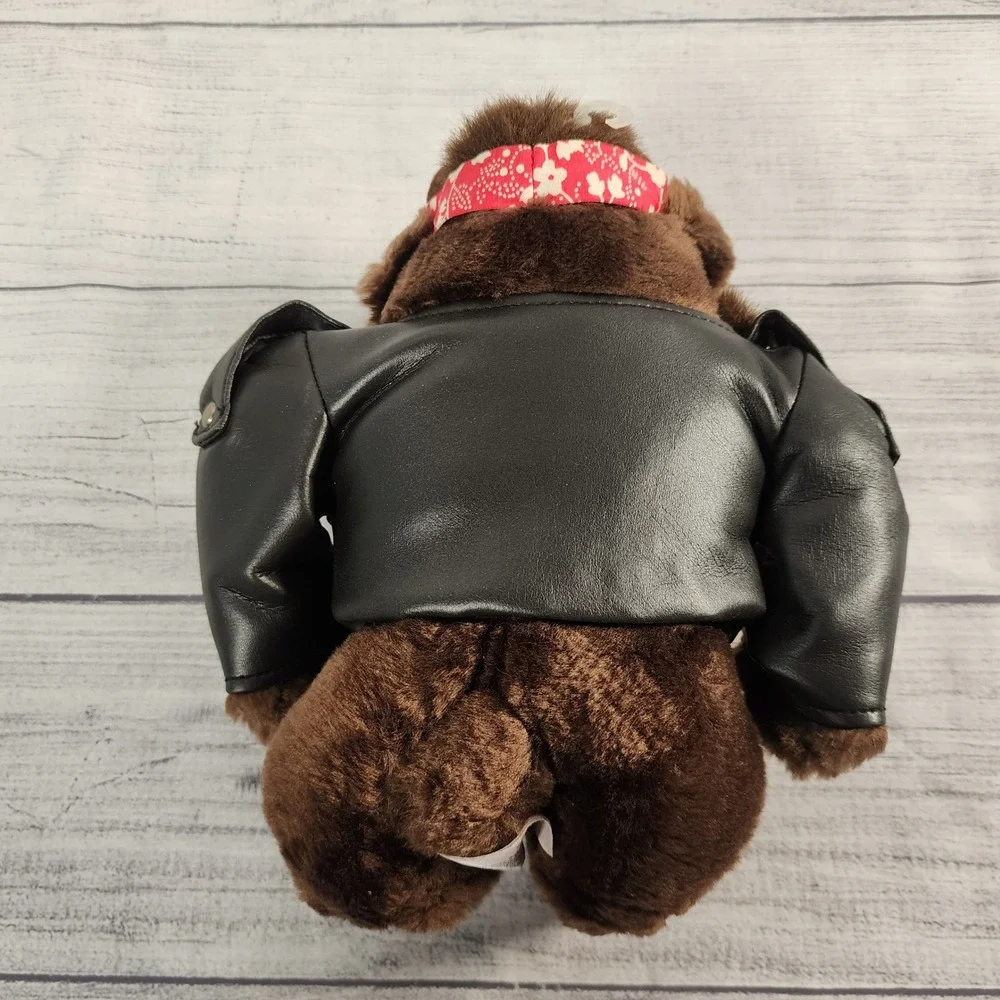 Vintage 1993 Looney Tunes Taz Tasmanian Devil Biker Plush 24K Company 9 Inch